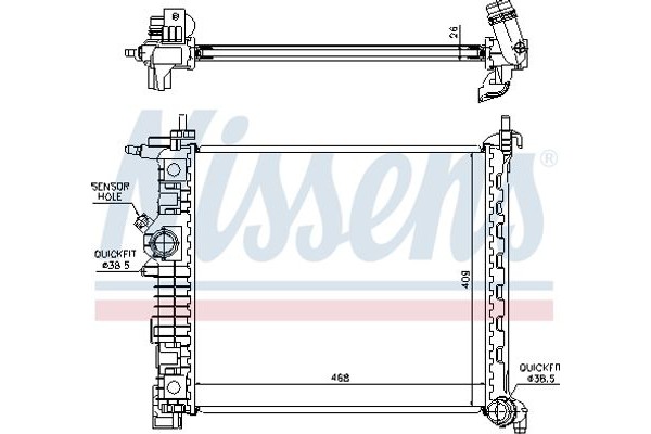 Nissens Ψυγείο, Ψύξη Κινητήρα - 630736