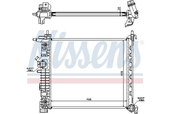 Nissens Ψυγείο, Ψύξη Κινητήρα - 630737