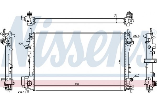 Nissens Ψυγείο, Ψύξη Κινητήρα - 630742