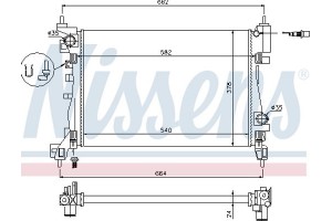 Nissens Ψυγείο, Ψύξη Κινητήρα - 630743