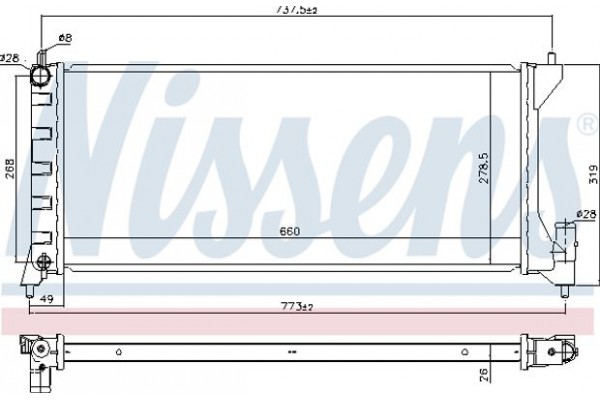 Nissens Ψυγείο, Ψύξη Κινητήρα - 630749