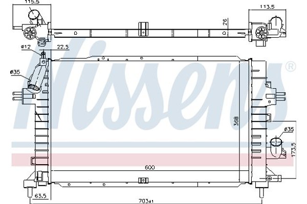 Nissens Ψυγείο, Ψύξη Κινητήρα - 630752