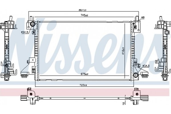 Nissens Ψυγείο, Ψύξη Κινητήρα - 630766