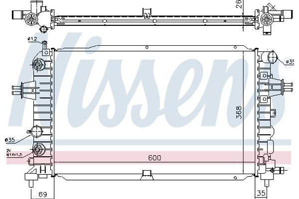 Nissens Ψυγείο, Ψύξη Κινητήρα - 630768