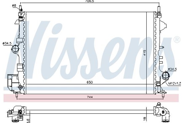 Nissens Ψυγείο, Ψύξη Κινητήρα - 630789