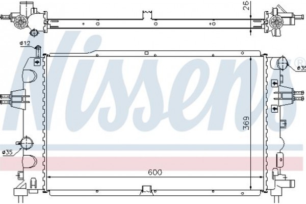 Nissens Ψυγείο, Ψύξη Κινητήρα - 63111A