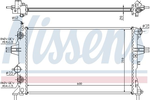 Nissens Ψυγείο, Ψύξη Κινητήρα - 632461