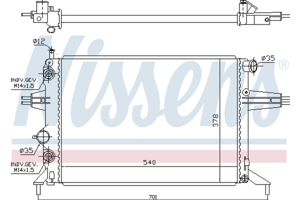 Nissens Ψυγείο, Ψύξη Κινητήρα - 632481