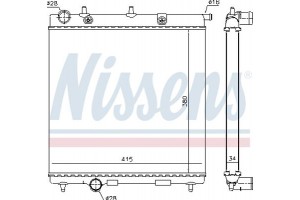 Nissens Ψυγείο, Ψύξη Κινητήρα - 63505