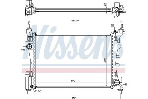 Nissens Ψυγείο, Ψύξη Κινητήρα - 636005