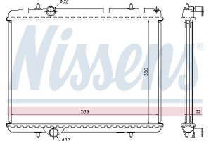 Nissens Ψυγείο, Ψύξη Κινητήρα - 636006