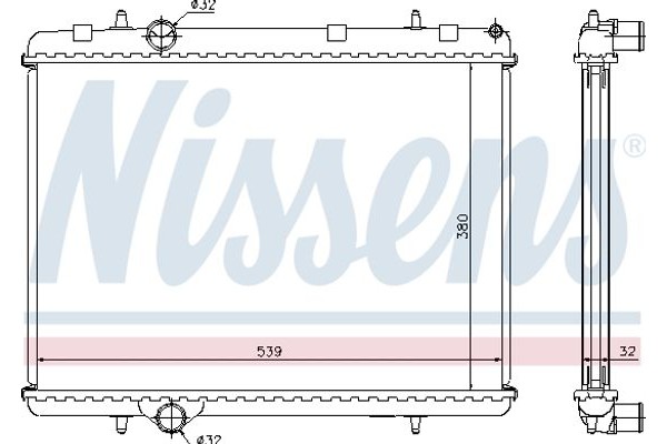 Nissens Ψυγείο, Ψύξη Κινητήρα - 636006