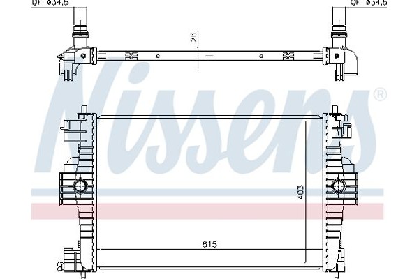 Nissens Ψυγείο, Ψύξη Κινητήρα - 636012