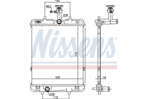 Nissens Ψυγείο, Ψύξη Κινητήρα - 636015