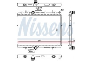 Nissens Ψυγείο, Ψύξη Κινητήρα - 636029
