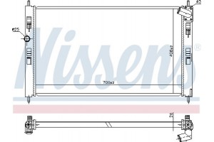 Nissens Ψυγείο, Ψύξη Κινητήρα - 636032