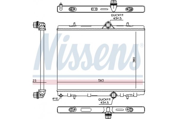 Nissens Ψυγείο, Ψύξη Κινητήρα - 636043