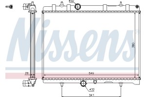 Nissens Ψυγείο, Ψύξη Κινητήρα - 63606A