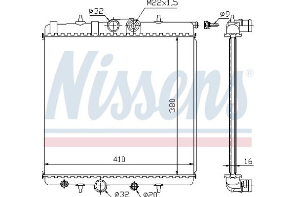 Nissens Ψυγείο, Ψύξη Κινητήρα - 63691