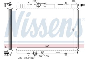Nissens Ψυγείο, Ψύξη Κινητήρα - 63744A