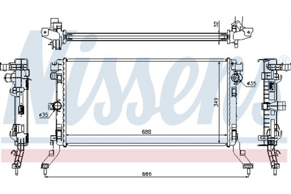 Nissens Ψυγείο, Ψύξη Κινητήρα - 637603