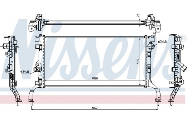 Nissens Ψυγείο, Ψύξη Κινητήρα - 637604