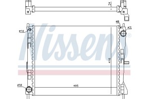 Nissens Ψυγείο, Ψύξη Κινητήρα - 637605