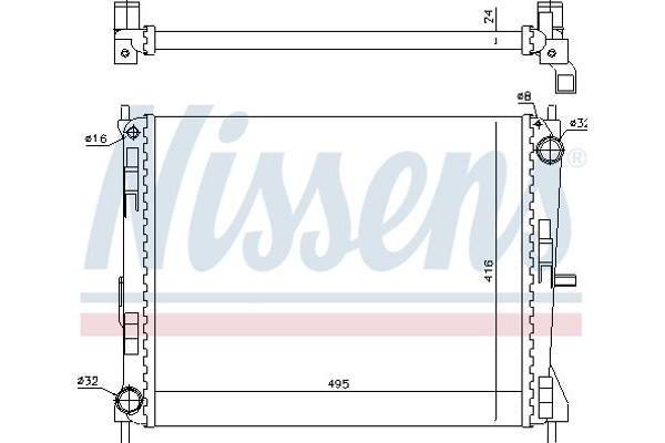 Nissens Ψυγείο, Ψύξη Κινητήρα - 637605