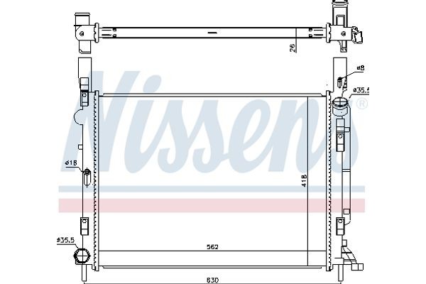 Nissens Ψυγείο, Ψύξη Κινητήρα - 637618