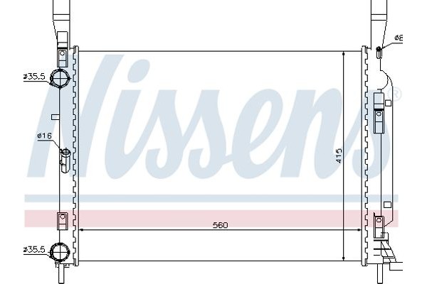 Nissens Ψυγείο, Ψύξη Κινητήρα - 637628