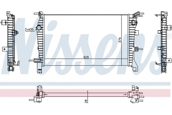 Nissens Ψυγείο, Ψύξη Κινητήρα - 637632