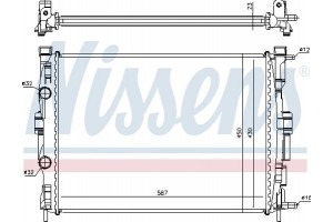 Nissens Ψυγείο, Ψύξη Κινητήρα - 63764