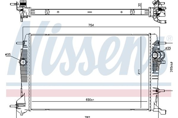 Nissens Ψυγείο, Ψύξη Κινητήρα - 637648