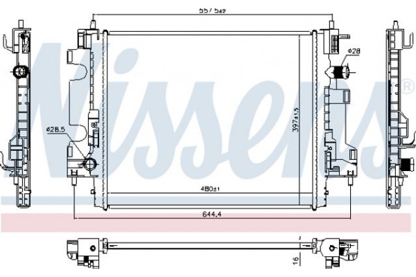 Nissens Ψυγείο, Ψύξη Κινητήρα - 637659