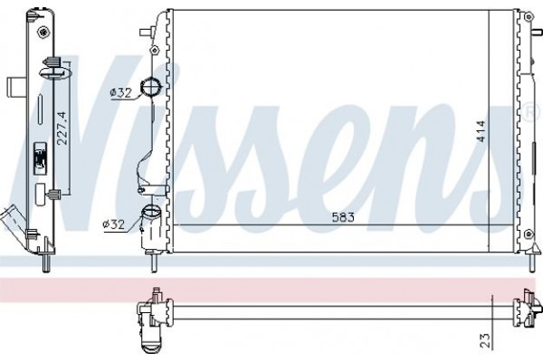 Nissens Ψυγείο, Ψύξη Κινητήρα - 63766