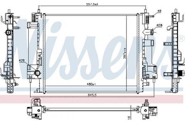 Nissens Ψυγείο, Ψύξη Κινητήρα - 637662