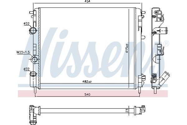 Nissens Ψυγείο, Ψύξη Κινητήρα - 637931