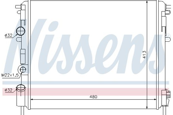 Nissens Ψυγείο, Ψύξη Κινητήρα - 63794