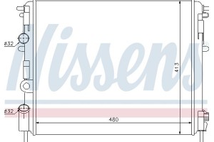 Nissens Ψυγείο, Ψύξη Κινητήρα - 63809