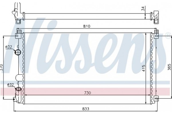 Nissens Ψυγείο, Ψύξη Κινητήρα - 63819