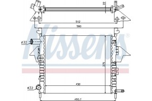 Nissens Ψυγείο, Ψύξη Κινητήρα - 63856