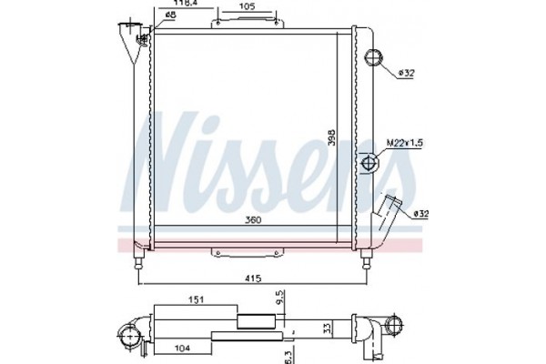 Nissens Ψυγείο, Ψύξη Κινητήρα - 63867