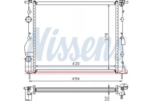 Nissens Ψυγείο, Ψύξη Κινητήρα - 63884