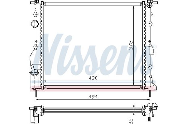 Nissens Ψυγείο, Ψύξη Κινητήρα - 63884