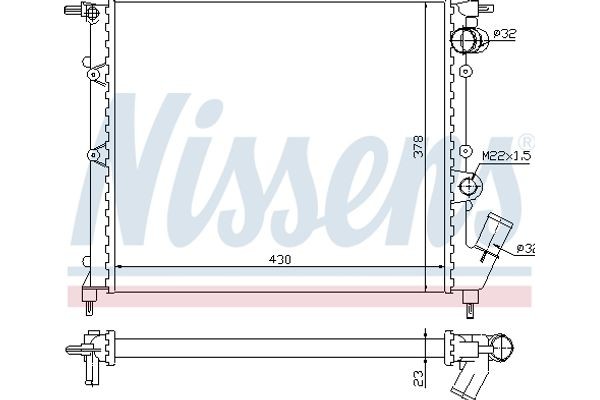 Nissens Ψυγείο, Ψύξη Κινητήρα - 63894