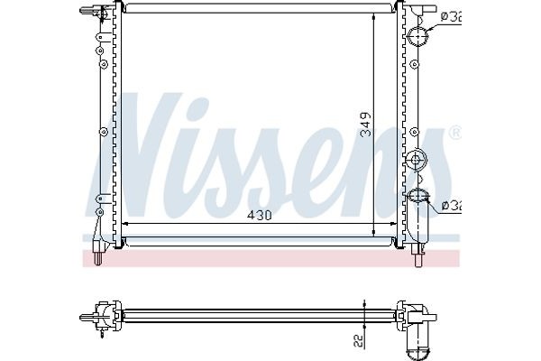 Nissens Ψυγείο, Ψύξη Κινητήρα - 63919