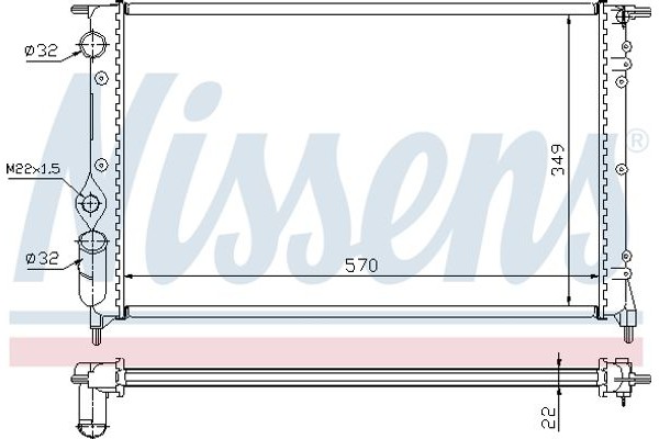 Nissens Ψυγείο, Ψύξη Κινητήρα - 63925