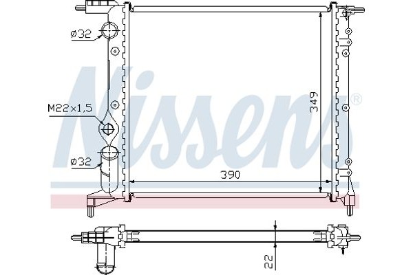 Nissens Ψυγείο, Ψύξη Κινητήρα - 639271