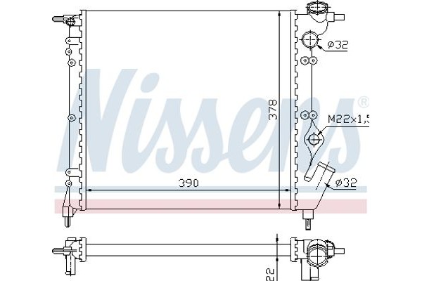 Nissens Ψυγείο, Ψύξη Κινητήρα - 63929