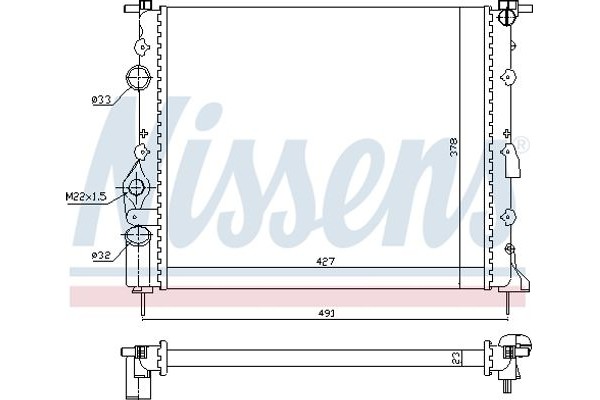 Nissens Ψυγείο, Ψύξη Κινητήρα - 639371